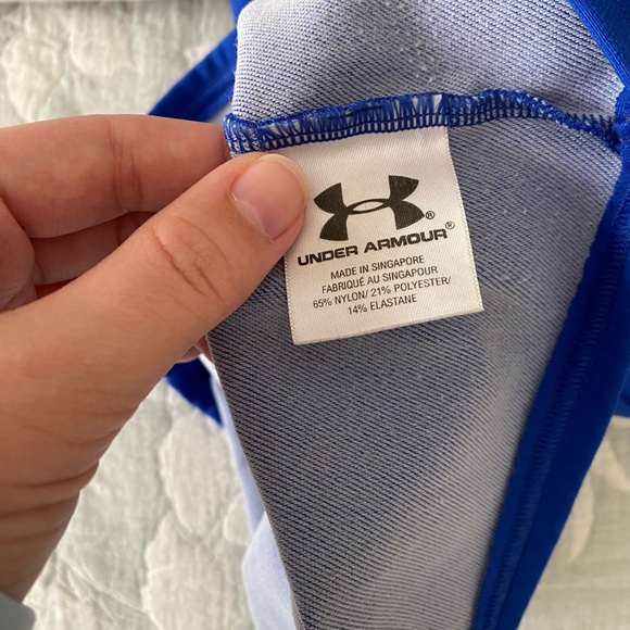 Men’s Under Armour athletic blue turtleneck layer long sleeve - Picture 3 of 7